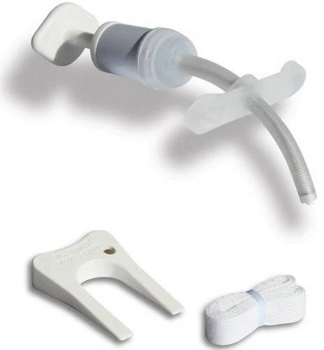Uncuffed Tracheostomy Tube Bivona FlexTend Plus Size 6.0 Pediatric